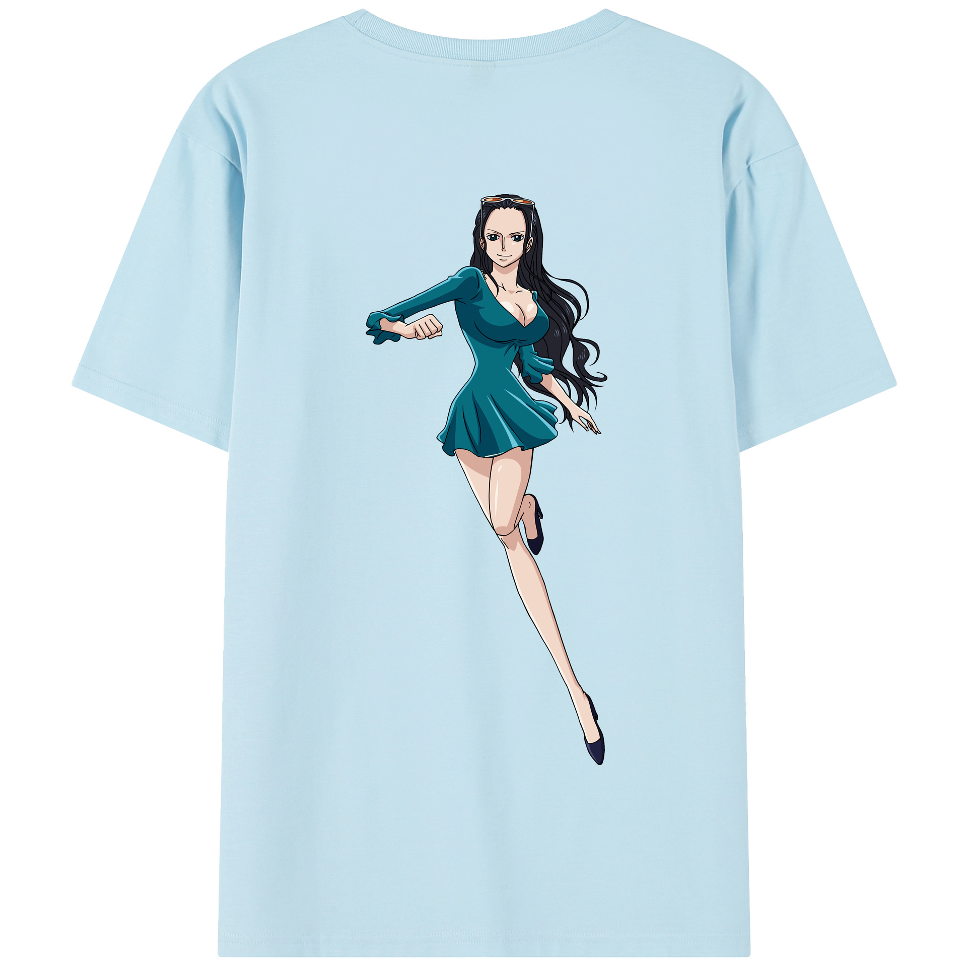 ワンピース ニコ・ロビン ONE PIECE Nico Robin 綿100％半袖Tシャツ（背面プリント）
